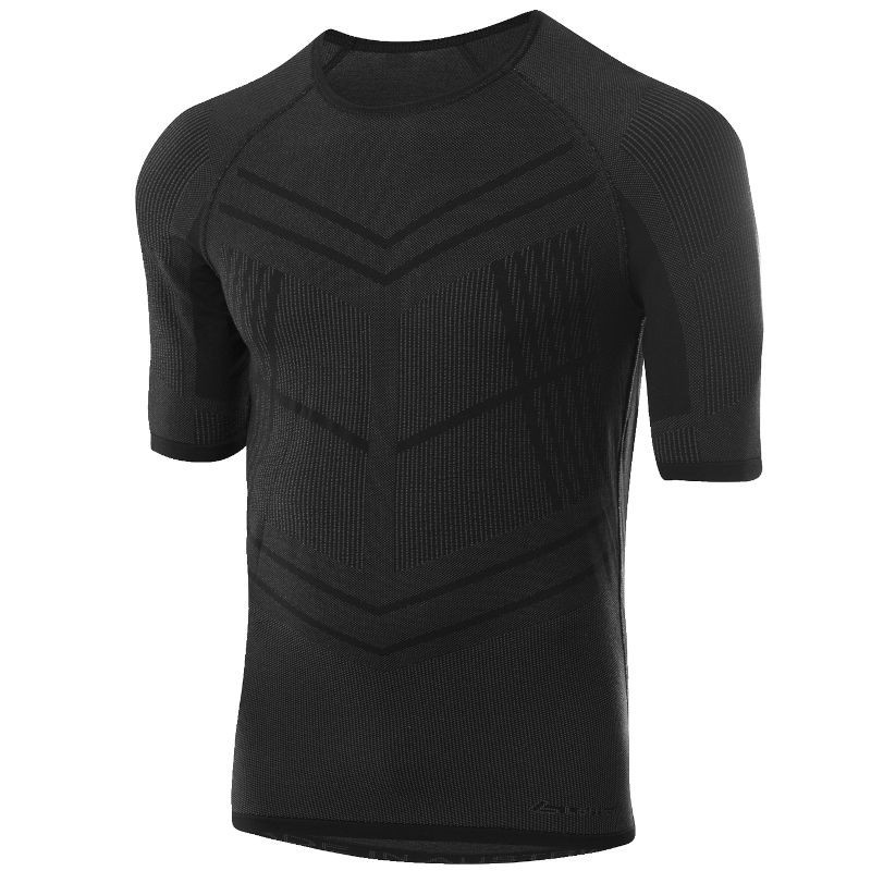 Löffler chemise homme manches courtes Transtex Warm Hybrid noir Löffler chemise homme manches courtes Transtex Warm Hybrid noir